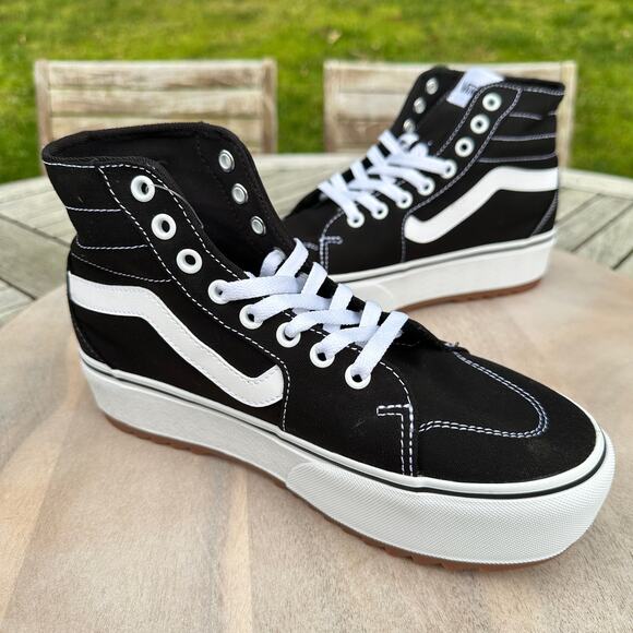 Vans Shoes - Vans Tapere High Top Black Canvas Sneakers Womens 9.5 New